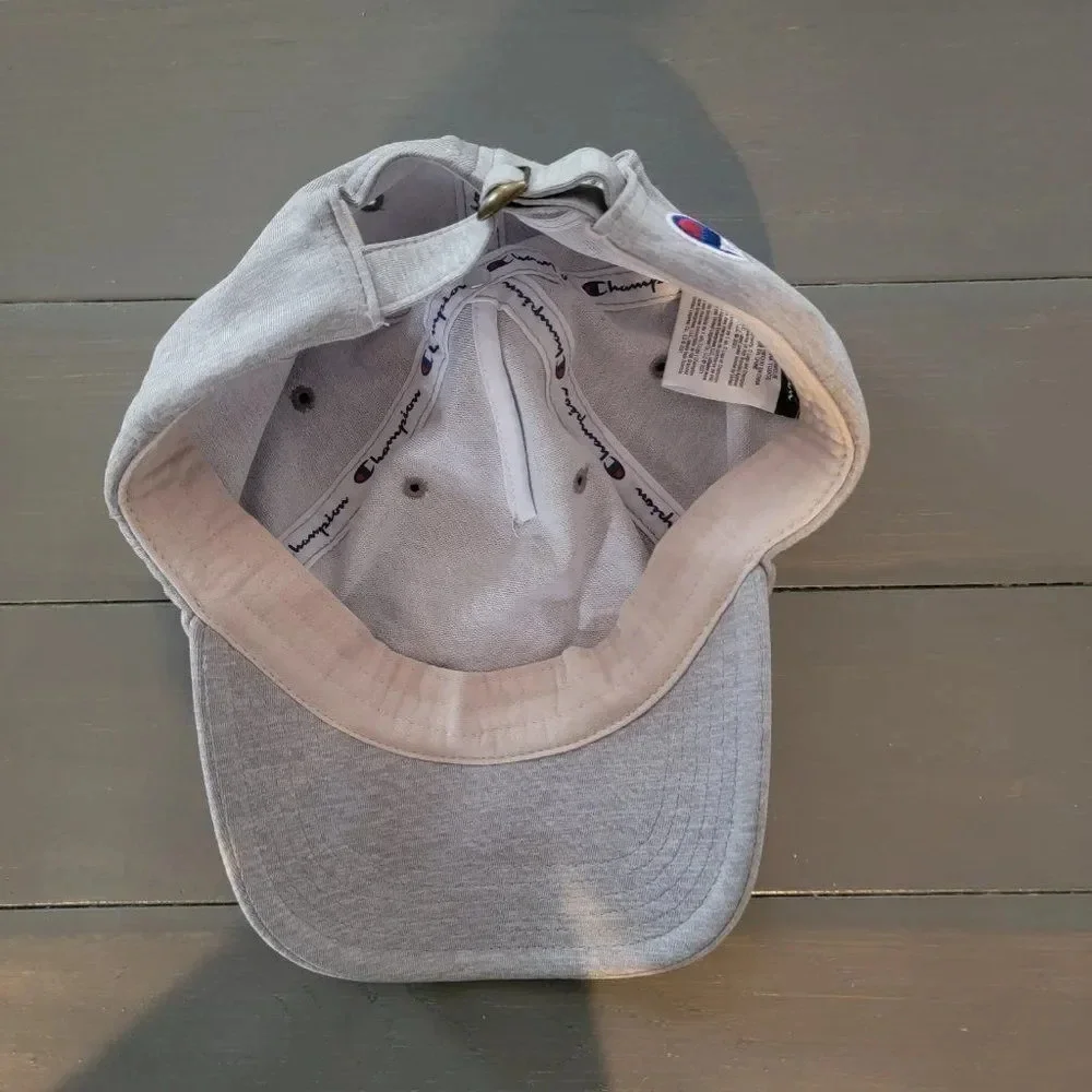 Champion Men's Unisex Gray Adjustable Relaxed Fit Hat Cap - OSFA